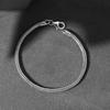 Pulsera para Hombre Pulsera de Moda Europea y Americana para Estudiantes Joyería Cadena Sencilla Hueso de Serpiente Cadena Plateada Tejida Accesorios Cadena Regalo de San Valentín para Hombres