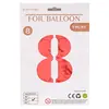 Globos de Número de 32 pulgadas Empaquetados Individualmente en OPP Decoración de Atmósfera Festiva para Fiesta de Primer Cumpleaños Letrero de Número Inflable