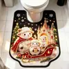 Novo Tapete de Chão de Lama Diatomácea de Cordeiro Fofo Tapete de Banheiro em Forma de U para Vaso Sanitário Tapete de Chão Espessado Resistente ao Desgaste Resistente à Sujeira Pode ser Enviado por Dropshipping
