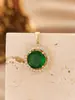 Colgante de Moda Versátil para Mujer P3064, Personalizado, Creativo, de Alta Gama, con Cuatro Garras, Muy Brillante, Circonita tipo Bling, Circonita de Colores