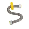 Mangueira de Entrada de Água de Aço Inoxidável Quente e Fria 4 Pontos Fole Aquecedor de Água Mangueira de Metal à Prova de Explosão Tubo de Água Superior Tubo de Entrada de Água