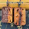 Colgante de Melocotón Lei Jiao Colgante Wu Caishen Zhao Gongming Colgante Relieve Hueco Tallado Adornos Colgantes