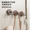 Gancho doble redondo con textura de madera de ventosa, gancho creativo para el hogar de doble cabeza sin perforaciones, gancho de ventosa simple para entrada y dormitorio