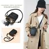 Bolsa de Monedero para Teléfono Móvil de Cuero Suave de Comercio Exterior para Mujer 2026 Nuevo Modelo Bolsa para Teléfono Móvil Bolsita de Teléfono Móvil de Gama Alta Bolso de Hombro Cruzado Único para Mujer Pu