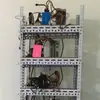 Estante de Almacenamiento para el Hogar Caja de Computadora de Metal Desnudo para Estudio Soporte para Placa Base Estante de Ángulo de Acero para el Hogar Estante Principal para Mover Ladrillos