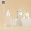 Botellas de Aceite Esencial de Vidrio Xinmei, Botellas Cuadradas con Gotero, Procesamiento y Personalización de Materiales de Empaque Cosmético