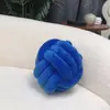 Cojín redondo de bola cruzada ins decoración del hogar terciopelo de cristal bola anudada sofá dormitorio de invitados cabecera almohada venta directa de fábrica