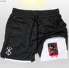 Pantalones de Playa de Verano para Hombre Doble Capa 2 en 1 Estilo Europeo y Americano, Pantalones Deportivos de Malla para Correr, Pantalones Cuádruples de Secado Rápido Impermeables