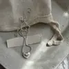 Colar Coração Geométrico Doce para Mulheres Escovado Fosco Luxo Acessível Corrente de Clavícula Exquisite Estilo Coreano Design de Nicho Tendência