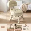 Taburete con Ruedas Giratorias para Abrir Paquetes, Taburete Bajo con Ruedas, Silla Estilo Crema, Taburete Pequeño para el Hogar para Limpiar Pisos, Acabado de Costuras y Organización de Artículos, Taburete Redondo