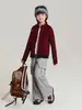 Chaqueta Infantil Pudding Haru 2025 Invierno Nuevo Estilo Cálida con Forro Polar y Fibra Generadora de Calor Suave y Cómoda