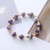 Pulsera Nueva de Citrino Natural Lavanda Estilo Coreano Diseño Nicho Pulsera de Cuentas Regalo para Novia