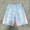 Jeans de Pierna Ancha con Salpicaduras Pintados a Medida para Hombre Jeans de Pierna Ancha con Múltiples Bolsillos Estilo Graffiti para Hombre Jeans para Hombre de Marca Trendy Americana