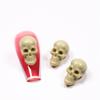 Exclusivo transfronteiriço para ornamentos de unha de Halloween caveira luminosa adesivos de unha tridimensionais decoração de diamante de resina fluorescente atacado