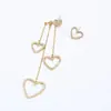 S925 Sterling Silver Ear Brincos Assimétricos Temperamento Longo Personalizado Na Moda Internet Celebridade Brincos Brincos para Mulheres