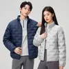 Jaqueta de Penas Leve com Gola Alta para Casal Masculina e Feminina Inverno 2026 90% Penas Esportiva Leve Quente Top Jaqueta Casual
