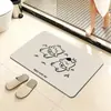 En Stock Estilo Japonés y Coreano Sencillo Temática de Gatos Alfombra de Baño Absorbente para el Hogar Tierra de Diatomeas Resistente al Desgaste Resistente a la Suciedad Felpudo para la Entrada