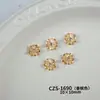 Pedras de strass florais de cristal brilhantes sem base para nail art, flores tridimensionais coloridas para roupas DIY, bolsas e acessórios de unha