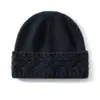 Gorro de cachemira, nuevo estilo otoño e invierno para mujer, gorro cálido y a prueba de frío, gorro de lana tejido versátil para exteriores