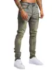 TEMU Jeans de mezclilla nuevos para hombre europeos y americanos AliExpress transfronterizos estilo ins corte ajustado alta elasticidad jeans pitillo para hombre en azul claro