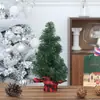 Nova Árvore de Natal 20cm Árvore Verde 30cm Mini Árvore de Natal com Base de Juta para Vitrine de Shopping de Natal e Mesa
