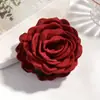 Novo Grampo de Cabelo com Franja de Rosa Estilo Chinês Amazon Clipes Laterais Acessório de Cabelo para Feriados Estilo Antigo Hanfu Adorno de Cabeça Delicado Estilo Fada