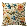 Nova Série de Pintura a Óleo da Amazon Capa de Almofada Flor Floral Almofada Decoração de Sofá Almofada de Cabeceira Linho