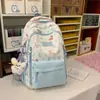 Mochila Esboço Simples com Design de Animal Fofo, Estilo Japonês, Leve e Transparente, Mochila Leve para Viagem Casual