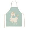 Alpaca de dibujos animados algodón lino delantal sin mangas antiadherente Cocina hogar cocina cintura colgar cuello babero para niños venta al por mayor