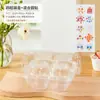 Caixa de embalagem para cupcake para 4/6 unidades, forma de muffin de 2 peças para creme de confeiteiro, caixa transparente para tortinha de ovo para assar e levar