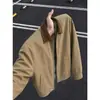 Chaqueta de trabajo estilo granero americano para hombre, chaqueta corta retro vintage de otoño/primavera con cuello baseball Detroit