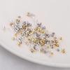 Cilindro de Oro Blanco Chapado en Oro de 14K con Tubo de Posicionamiento Planos Clip-On Accesorios de Color Conservado para Acabado Hecho a Mano DIY Pulsera