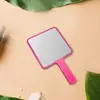 Espejo de Maquillaje de Mano al por Mayor para Uso en Casa y Dormitorio, Espejo Pequeño para Niñas y Estudiantes, Espejo Portátil con Mango para Retoques durante la Clase