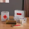 Caja de Hierro Retro con Hebilla Deslizante Estilo Chino, Caja de Almacenamiento de Metal Engrosada, Caja Vacía Sellada para Snacks, Té, Regalos Hechos a Mano