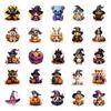 50 pegatinas de Halloween con diseño de animales de Halloween para portátil, funda de teléfono, pegatinas decorativas aislantes para tazas