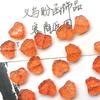 10*13 agujero recto Hoja de Arce accesorios diy pasador antiguo Cuentas de vidrio checo pétalos de vidrio de cristal