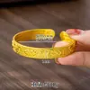 Pulseira de Ouro Areia Vietnamita, Liga de Cobre, Longa Duração, Sutra do Coração Antigo, Pulseira de Gypsophila para Mulheres, Joias de Ouro Imitação