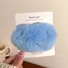 Estilo Novo de Verão 2025 Presilha para Cabelo Bico de Pato de Pelo de Coelho Rex Presilha para Cabelo de Cachorro Manga Celebridade da Internet Acessório de Cabelo de Pelúcia Fofo de Caroço de Manga