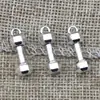 Q075 7 * 21 mm barra aleación de plata antigua Accesorios colgantes de joyería fabricante 1.8g