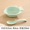 Tazón de Bocadillos de Paja de Trigo Japonés para Niños Vajilla para Bebés Tazón para Comer Anticaída Dibujo Animado Lindo Búho Tazón con Cuchara