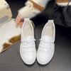Primavera 2025 Novos Sapatos Brancos Personalizados Moda All-match Sapatos de Camada Única Simples Flat Casual Tênis Femininos Na Moda