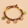 Nuevo Pulsera Explosiones de Internet Nudo de Flor de Durazno Tejido a Mano Puro Cinco Vías Dios de la Riqueza Cuerda de Mano Thangka Tibetano Estilo Étnico Retro