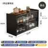 Gabinete de Madera Maciza para Ventana Saliente Estantería Estante de Almacenamiento de Escritorio Gabinete de Almacenamiento para Repisa de Ventana Soporte Vintage para Tazas de Té Pequeño Gabinete Japonés