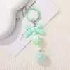 Nuevo colgante de lazo con pompón y cuentas, accesorio DIY para llaveros, charm de bolso hecho a mano lindo y adorable