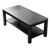 Mesa de centro para sala de estar, adequada para uso doméstico ou de escritório, feita de vidro temperado, uma mesa de chá simples em estilo italiano, ideal para apartamentos pequenos, com um design retangular de dupla camada