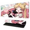 Mouse Pad Bonito de Anime com Borda Travada, Mouse Pad de Tecido Grande, Mouse Pad para Laptop, Mouse Pad de E-Sports, Mouse Pad para Teclado de Mesa