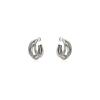 Tres círculos nuevos aretes de pin de plata 925 de metal simple que combinan con todo temperamento europeo y americano aretes de círculo ins nuevos aretes mujeres