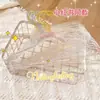 Perla de internet acrílica linda cristal percha ropa mujer sin costuras hogar plástico transparente tienda de ropa percha polvo dorado