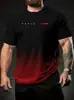 Estación Independiente Amazon Transfronterizo Nueva Moda Impresión Digital 3D Camiseta de Manga Corta con Degradado para Hombre Top