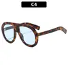 Gafas de Sol Estilo Aviador con Montura Grande Protección UV Moda Europea y Americana, Tendencia Transfronteriza Unisex Personalizadas Gafas de Sol de Gama Alta